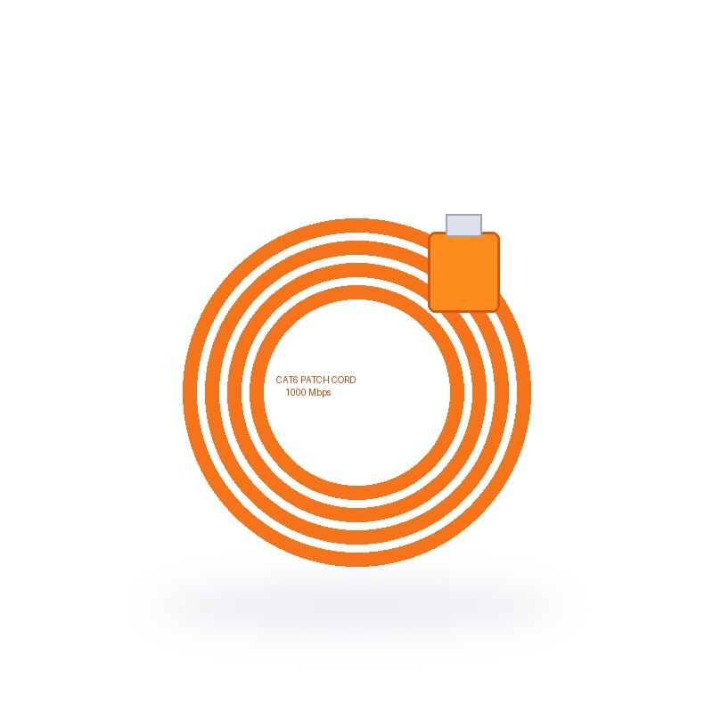 Patch Cord Hikvision DS-1NP6UEC0 0.5M Orange