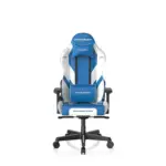 كرسي الألعاب DXRacer سلسلة G - الأزرق والأبيض، تصميم مريح مع دعم متكامل ومواد عالية الجودة (D8200)