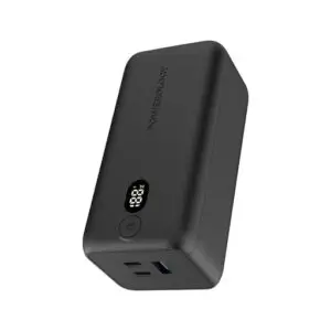 Powerology Onyx 20000mAh Dual USB-C Power Bank PD 65W - Black